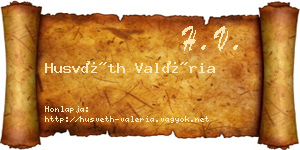 Husvéth Valéria névjegykártya