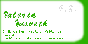 valeria husveth business card